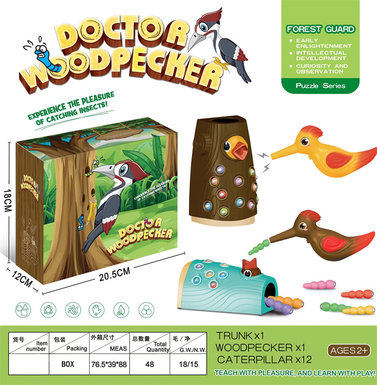 Large woodpecker catching insects