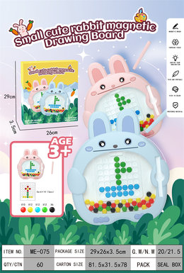 Cute Rabbit Magnetic Pen Drawing Board (Small Single Pen Edition 52 Beads)