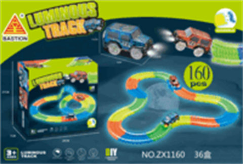 160 luminous tracks+1 light car