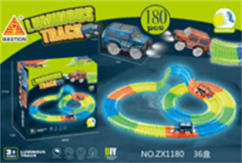 180 luminous tracks+1 light car