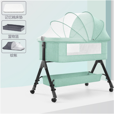 High-carbon steel bracket linen cribs spliced beds cradle beds Removable portable foldable lifting cribs Baby carriage
