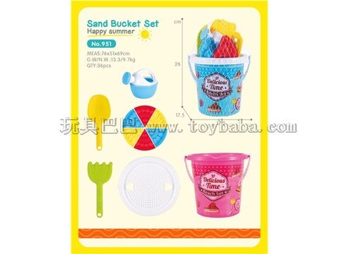 11-piece beach bucket set