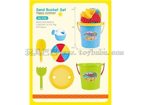 11-piece beach bucket set
