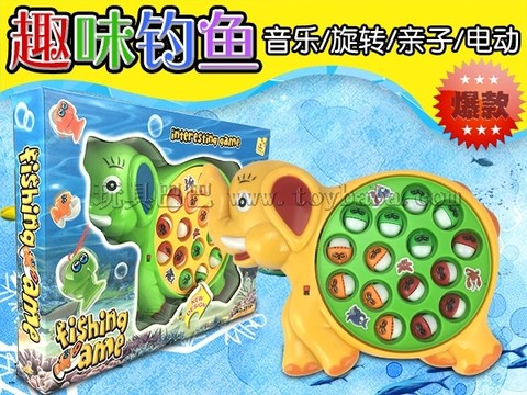 Factory direct sales NO. 2810 Elephant Fishing Electric/Music/Rotation/Parent-Child Hot Selling Children's Toys