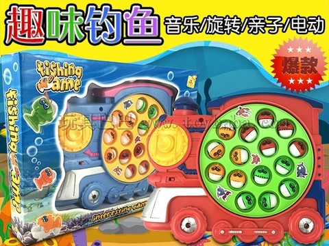 Factory direct sales NO.2813 train fishing electric / music / rotation / parent-child hot selling children's toys