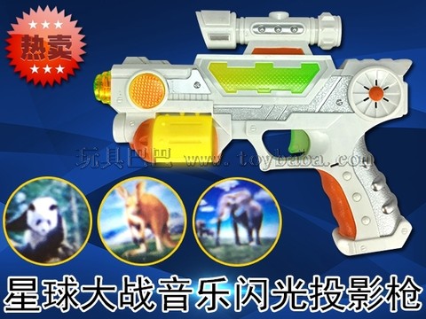 Factory direct sales Star Wars white music flash projection gun No. 8636 Hot selling children's toys