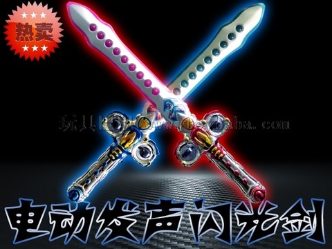 Factory direct sales hot-selling children's luminous toys NO.8676A electric sound flash sword handle colorful dazzling