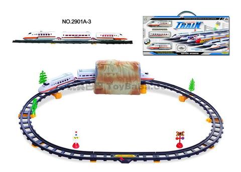 Electric rail train equipped with cave