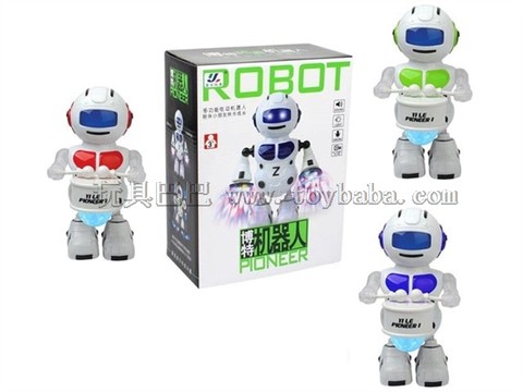 Electric drumming and dancing robot with lights and music (Chinese)