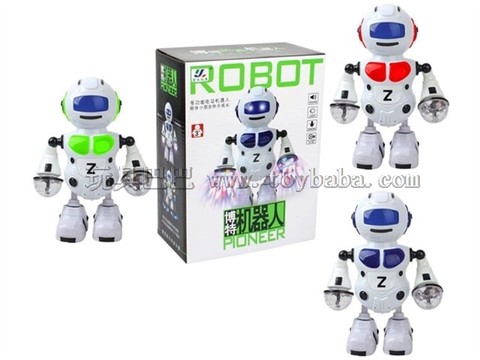Electric laser hand dancing robot with light and music (Chinese)