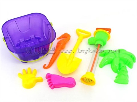 Clear Bucket Beach Set (7PCS)