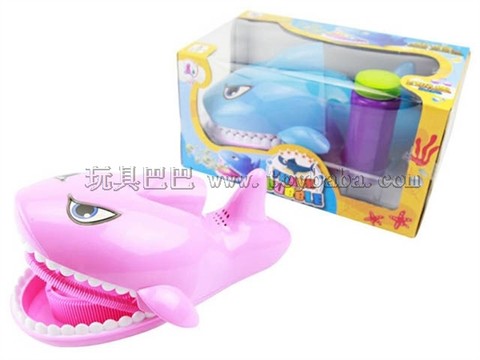 Shark electric bubble machine with light and music