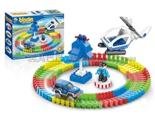 警察电动轨道车组合积木（89PCS）