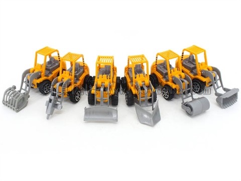 Pullback engineering vehicles (6pcs)