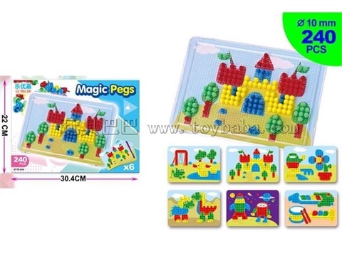 Puzzle mushroom nail puzzle (two-color mixed)