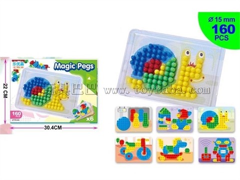 Puzzle mushroom nail puzzle (two-color mixed)