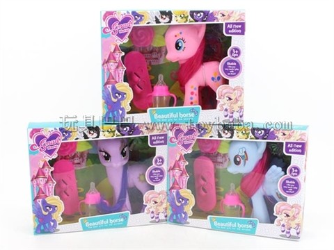 Glue lined jewelry horse set (three mixed)