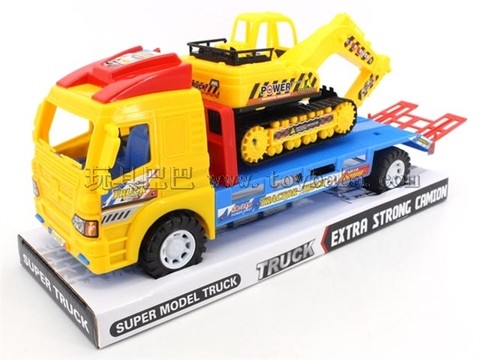 Inertial engineering vehicle-mounted excavator (three colors and three models mixed)
