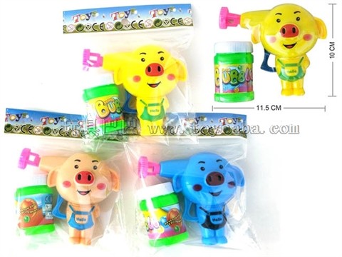 Piglet solid color inertial bubble gun