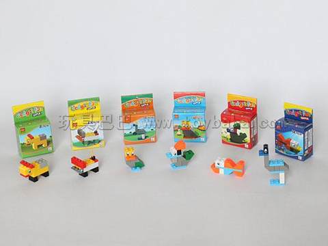 Building block toys, educational intelligence assembling, self-assembling toys, 6 mixed products