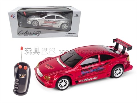 Remote control car two-pass remote control racing car (with lights) 1:24