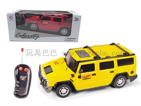 Remote control car two pass Hummer remote control racing car with light 1:24