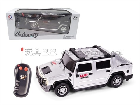 Remote control car two pass Hummer remote control racing car with light 1:24