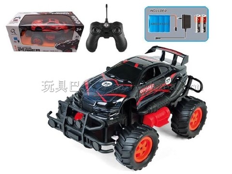 Remote control car four-way charging off-road racing car with light at 1:14, remote control with sound and demonstration function