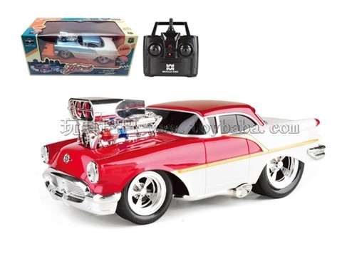Remote control car 2.4G four-way remote control muscle modified car 1:16