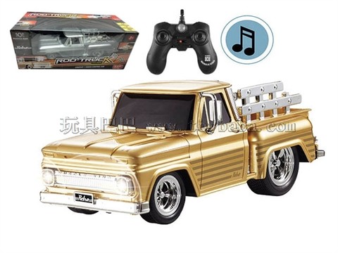 Remote control car 2.4G six-way USB built-in battery with music remote control muscle modification truck 1:14