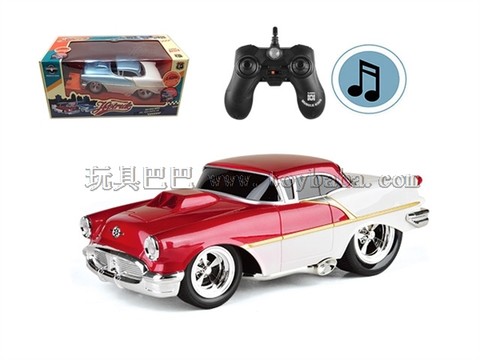 Remote control car 2.4G six-way remote control muscle modified car with music 1:16