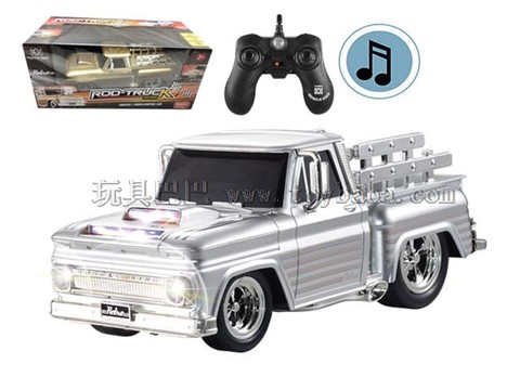 Remote control car 2.4G six-way with music remote control muscle modified truck 1:14