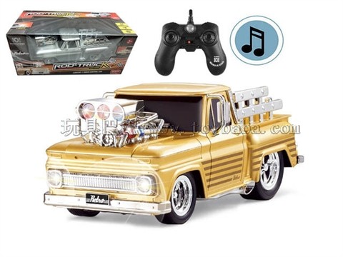 Remote control car 2.4G six-way with music remote control muscle modified truck 1:14