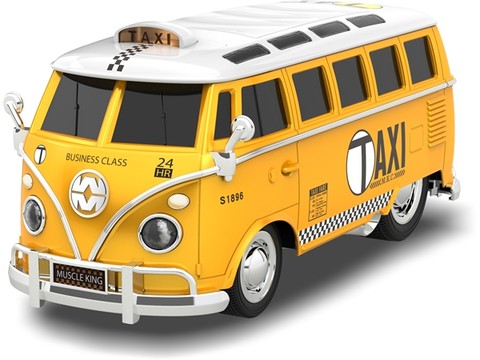 Six-way remote control taxi minibus with light and sound