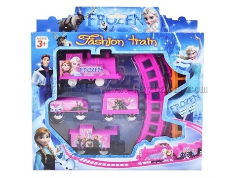 Electric Frozen rail car toys wholesale stalls hot sale children's educational model toy squares hot sale