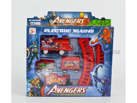 Avengers superhero series electric railcar toys