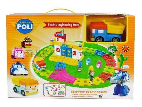 South Korea Q version deformed super cute South Korea ROBOCAR POLI robot theme parking lot track