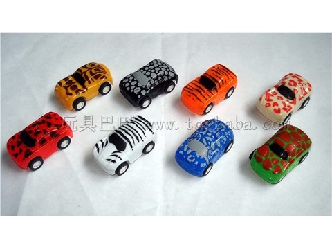 Animal pattern solid color pullback bike