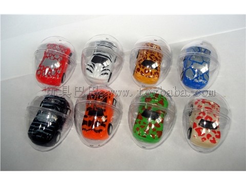 eggshell animal pattern solid color pullback cart