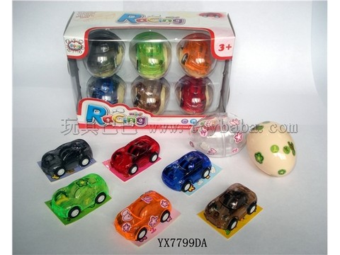 DIY sticker Smart Egg transparent pullback car