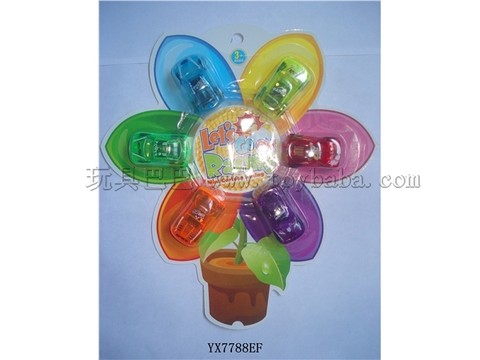 Pattern 5CM two-color pad printing transparent pullback cart