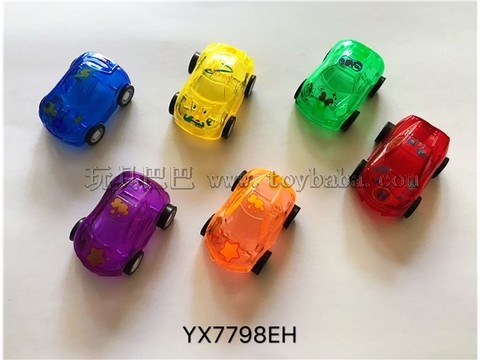 4.2cm two-color pad printing cartoon transparent small scooter