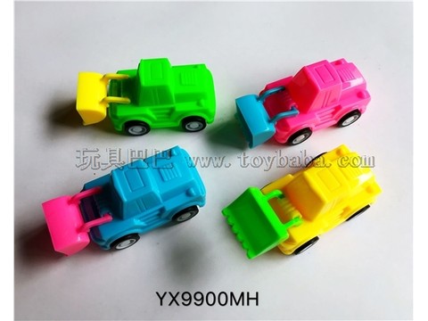 Solid color ABS sliding earth-moving engineering vehicle