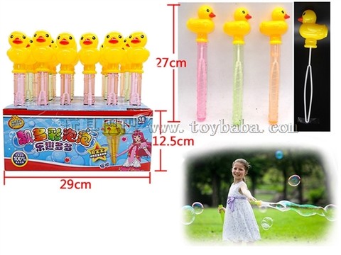 Yellow duck bubble stick with B whistle