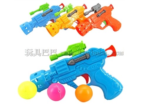 Elastic table tennis gun