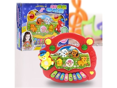 Children's animal light music electronic piano puzzle series animal farm music piano enlightenment education toys are hot sales