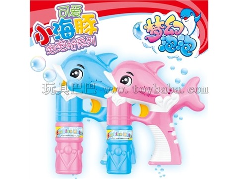 Children's fully automatic inertial lighting, music, dolphin bubble gun, hot selling toy stalls, bubble toys wholesale and direct sales