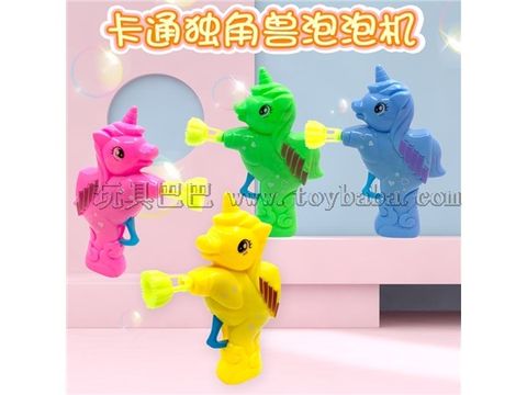 Children's cartoon inertia bubble gun cartoon unicorn bubble gun