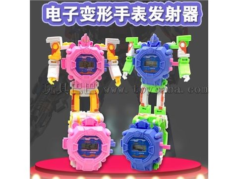 Children's electronic watch deformation watch multifunctional transmitter