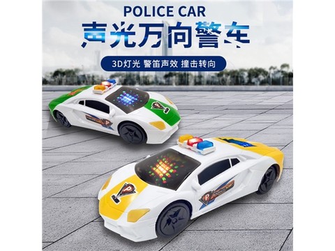 Children's electric toy car, lighting, music, electric universal police car